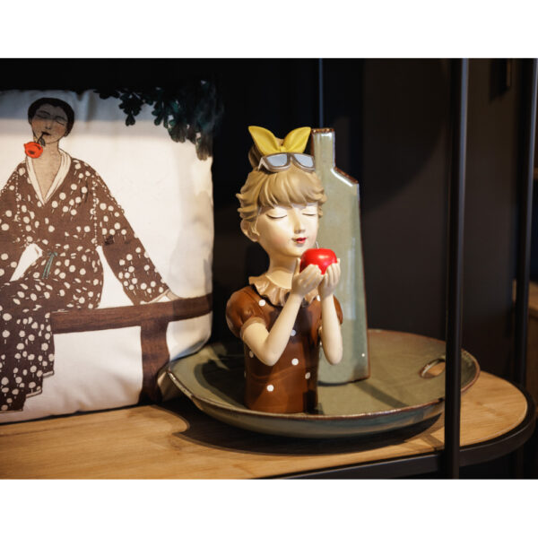 TRAVEL GIRL 7 ΔΙΑΚΟΣΜΗΤΙΚΗ ΦΙΓΟΥΡΑ 18x14x34cm POLYRESIN ΠΟΛΥΧΡΩΜΟ 020797 - Image 4