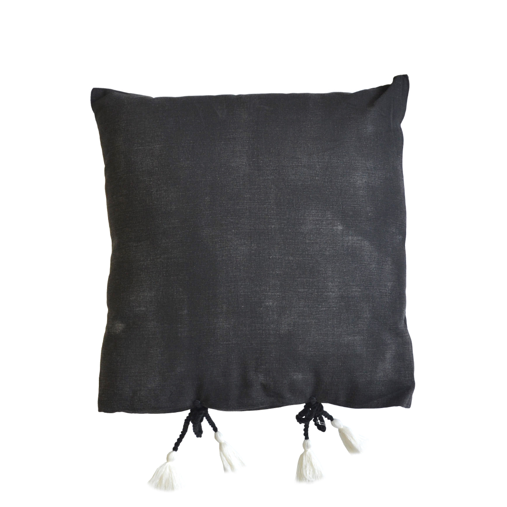 021487-wtk8P-first-_1 SABLE 9 ΔΙΑΚΟΣΜΗΤΙΚΟ ΜΑΞΙΛΑΡΙ 45x45cm ΒΑΜΒΑΚΙ ΜΑΥΡΟ 021487 - Image 1