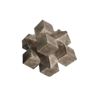 3D CUBE ΔΙΑΚΟΣΜΗΤΙΚΟ ΚΟΜΠΟΣ 15x15x15cm POLYRESIN ΦΥΣΙΚΟ 022291