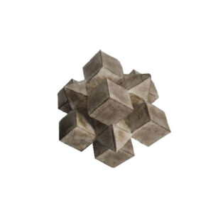 3D CUBE ΔΙΑΚΟΣΜΗΤΙΚΟ ΚΟΜΠΟΣ 20x20x20cm POLYRESIN ΦΥΣΙΚΟ 022292