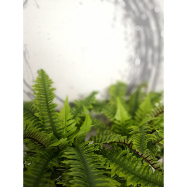 BOSTON FERN ΦΥΤΟ ΤΕΧΝΗΤΟ ΣΕ ΓΛΑΣΤΡΑ 36cm POLYESTER ΠΡΑΣΙΝΟ PE/PP 022411 - Image 2