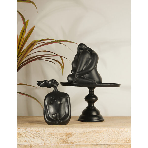CHEVEU BLACK 1 ΔΙΑΚΟΣΜΗΤΙΚΗ ΦΙΓΟΥΡΑ 18x13x21cm POLYRESIN ΜΑΥΡΟ 022771 - Image 2