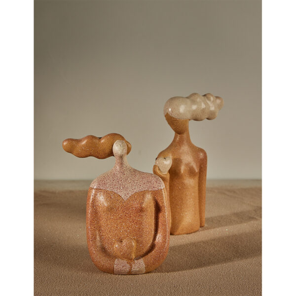 CHEVEU PINK 1 ΔΙΑΚΟΣΜΗΤΙΚΗ ΦΙΓΟΥΡΑ 17x8x21cm POLYRESIN TERRACOTTA ΓΚΡΙ 022777 - Image 2