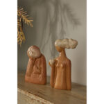 CHEVEU PINK 2 ΔΙΑΚΟΣΜΗΤΙΚΗ ΦΙΓΟΥΡΑ 16x7x29cm POLYRESIN TERRACOTTA ΓΚΡΙ 022779 - Image 2