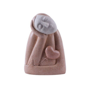 CHEVEU PINK 4 ΔΙΑΚΟΣΜΗΤΙΚΗ ΦΙΓΟΥΡΑ 15x12x21cm POLYRESIN TERRACOTTA ΓΚΡΙ 022781