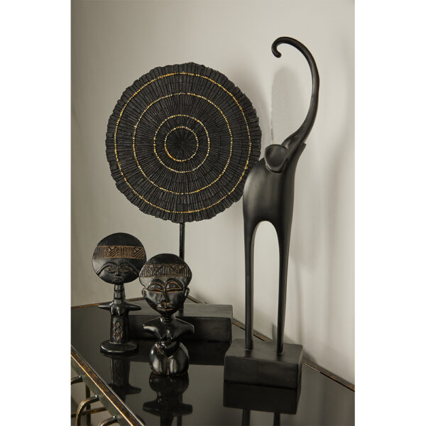 TUISI ΔΙΑΚΟΣΜΗΤΙΚΟ TOTEM 26x8x43cm POLYRESIN ΜΑΥΡΟ ΧΡΥΣΟ 022807 - Image 3
