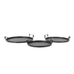 CART ΔΙΣΚΟΣ SET 3ΤΜΧ 37x35x6cm ΜΕΤΑΛΛΟ ΜΑΥΡΟ 023409