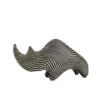 CHARLES ΔΙΑΚΟΣΜΗΤΙΚΟ ΡΙΝΟΚΕΡΟΣ 24x7x13cm POLYRESIN ΛΕΥΚΟ ΜΑΥΡΟ 023481