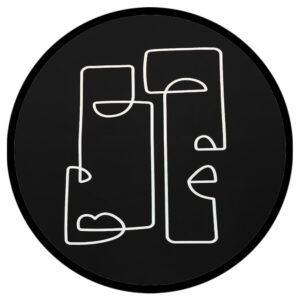 FACE ΔΙΣΚΟΣ ΔΙΑΚΟΣΜΗΣΗΣ 40x40x4cm MDF ΜΑΥΡΟ ΛΕΥΚΟ 024378