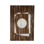 CENTER ΧΑΛΙ ΣΑΛΟΝΙΟΥ 160x240cm ΔΕΡΜΑ ΚΑΦΕ ΜΑΥΡΟ ΜΑΛΛΙΝΟ ΜΠΕΖ 024838