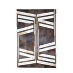 CHARACTER ΧΑΛΙ ΣΑΛΟΝΙΟΥ 160x240cm ΔΕΡΜΑ ΜΑΥΡΟ ΚΑΦΕ ΜΑΛΛΙΝΟ ΜΠΕΖ 024839