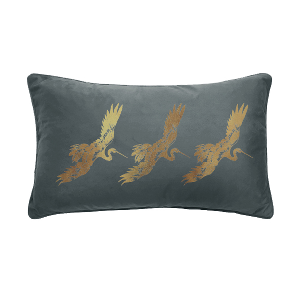 025277-TmLCD-first-_1 CREYR ΔΙΑΚΟΣΜΗΤΙΚΟ ΜΑΞΙΛΑΡΙ 30x50cm ΒΕΛΟΥΔΟ ΓΚΡΙ ΧΡΥΣΟ 025277 - Image 1
