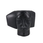 VISO 2 ΚΑΣΠΩ 19x9x16cm POLYRESIN ΜΑΥΡΟ 025435