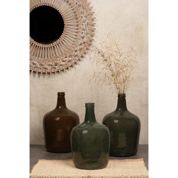 CRUSHED CARAMEL ΜΠΟΥΚΑΛΑ 25x25x40cm ΑΝΑΚΥΚΛΩΜΕΝΟ ΓΥΑΛΙ CARAMEL 027179 - Image 3