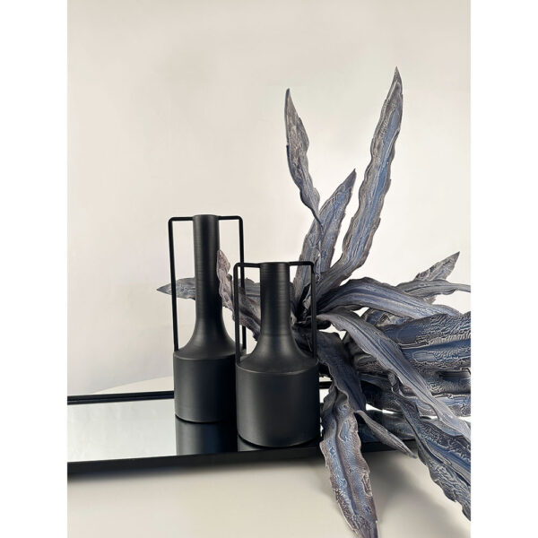 SOHO ΒΑΖΟ 15x15x31cm ΜΕΤΑΛΛΟ ΜΑΥΡΟ 027247 - Image 2