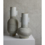 CILINDRO ΒΑΖΟ 20x20x32cm ΜΕΤΑΛΛΟ ΛΕΥΚΟ ΧΡΥΣΟ 027253 - Image 2