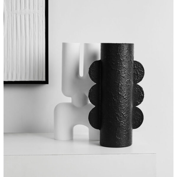 OREJA ΒΑΖΟ 17x10x31cm ΜΕΤΑΛΛΟ ΜΑΥΡΟ 027255 - Image 2