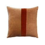 LUXURIUS RIGE ΔΙΑΚΟΣΜΗΤΙΚΟ ΜΑΞΙΛΑΡΙ 50x50cm ΒΑΜΒΑΚΙ CARAMEL TERRACOTTA ΒΕΛΟΥΔΟ 027874