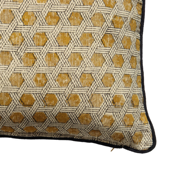 SAMOAN B ΔΙΑΚΟΣΜΗΤΙΚΟ ΜΑΞΙΛΑΡΙ 50x50cm ΒΑΜΒΑΚΙ ΜΠΕΖ DIJON ΒΙΣΚΟΖΗ 027896 - Image 2
