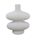 RANDI ΒΑΖΟ 32x15x39cm POLYRESIN ΛΕΥΚΟ 029650