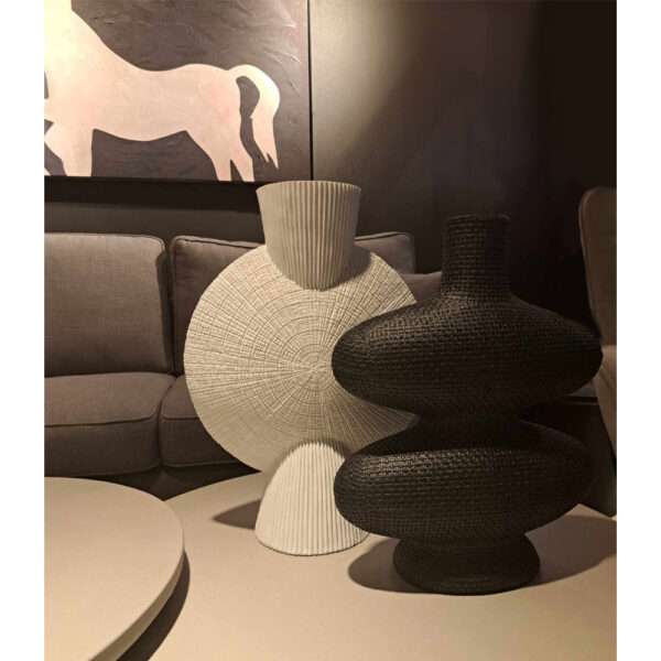 RANDI ΒΑΖΟ 32x15x39cm POLYRESIN ΜΑΥΡΟ 029651 - Image 2