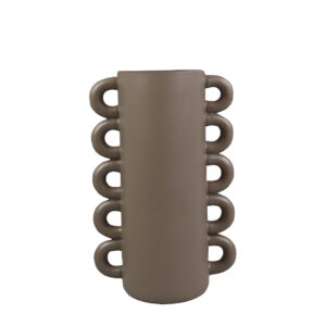 THYRA ΒΑΖΟ 16x10x25cm POLYRESIN ΓΚΡΙ 029660