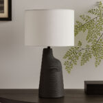 JEMMA ΦΩΤΙΣΤΙΚΟ ΕΠΙΤΡΑΠΕΖΙΟ 36x36x57cm POLYRESIN ΜΑΥΡΟ ΛΕΥΚΟ 029932 - Image 2