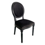 LOUIS ΚΑΡΕΚΛΑ ΜΑΥΡΟ 49x49x99cm 03-0917