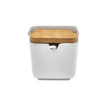 CURVE ΔΟΧΕΙΟ ΑΠΟΘΗΚΕΥΣΗΣ ΜΕ ΚΑΠΑΚΙ 10x10x9cm ΠΟΡΣΕΛΑΝΗ ΛΕΥΚΟ ΦΥΣΙΚΟ BAMBOO 030007