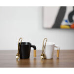 NORDIC ΚΟΥΠΑ SET 4ΤΜΧ 23x23x9cm ΠΟΡΣΕΛΑΝΗ ΛΕΥΚΟ ΦΥΣΙΚΟ BAMBOO 030014 - Image 2