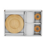 NORDIC ΚΟΥΠΑ 20x14x7cm ΠΟΡΣΕΛΑΝΗ ΛΕΥΚΟ ΦΥΣΙΚΟ BAMBOO 030015 - Image 3