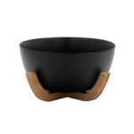 CURVE ΜΠΩΛ ΣΕΡΒΙΡΙΣΜΑΤΟΣ 23x23x13cm ΠΟΡΣΕΛΑΝΗ ΜΑΥΡΟ ΦΥΣΙΚΟ BAMBOO 030030