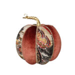 PUMPKIN BROCADE S ΧΡΙΣΤΟΥΓΕΝΝΙΑΤΙΚΟ ΔΙΑΚΟΣΜΗΤΙΚΟ ΚΟΛΟΚΥΘΑ 19x19x20cm FOAM ΠΟΛΥΧΡΩΜΟ ΥΦΑΣΜΑ 030262
