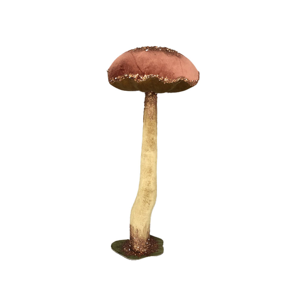 030270-Fhjvh-first-_1 AGARICUS BROCADE M ΧΡΙΣΤΟΥΓΕΝΝΙΑΤΙΚΟ ΔΙΑΚΟΣΜΗΤΙΚΟ ΜΑΝΙΤΑΡΙ 33x33x81cm FOAM DUSTY PINK ΒΕΛΟΥΔΟ 030270 - Image 1