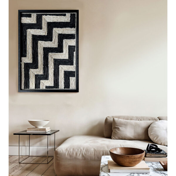 EARTH CRAFT ΠΙΝΑΚΑΣ ΔΙΑΚΟΣΜΗΣΗΣ 80x100x4cm ΧΑΡΤΙ ΜΑΥΡΟ ΜΠΕΖ ΓΥΑΛΙ ΜΑΥΡΟ 030444 - Image 2