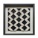 EARTH CRAFT ΠΙΝΑΚΑΣ ΔΙΑΚΟΣΜΗΣΗΣ 60x60x4cm ΧΑΡΤΙ ΜΑΥΡΟ ΜΠΕΖ ΓΥΑΛΙ ΜΑΥΡΟ 030445