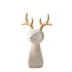 CUTE DEER M ΧΡΙΣΤΟΥΓΕΝΝΙΑΤΙΚΟ ΔΙΑΚΟΣΜΗΤΙΚΟ ΤΑΡΑΝΔΟΣ 22x12x34cm POLYRESIN ΜΠΕΖ ΧΡΥΣΟ 030489