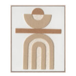 BOHO BALANCE ΠΙΝΑΚΑΣ ΔΙΑΚΟΣΜΗΣΗΣ 80x100x5cm ΚΑΜΒΑΣ ΜΠΕΖ TERRACOTTA ΞΥΛΟ ΦΥΣΙΚΟ 030667