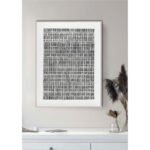 SOMETIMES ΠΙΝΑΚΑΣ ΔΙΑΚΟΣΜΗΣΗΣ 90x120x5cm ΚΑΜΒΑΣ ΛΕΥΚΟ ΜΑΥΡΟ ΞΥΛΟ ΛΕΥΚΟ 030672 - Image 2