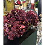 PEONY ΛΟΥΛΟΥΔΙ ΤΕΧΝΗΤΟ ΜΠΟΥΚΕΤΟ 30cm ΥΦΑΣΜΑ ΜΩΒ ΠΡΑΣΙΝΟ PVC 030759 - Image 2