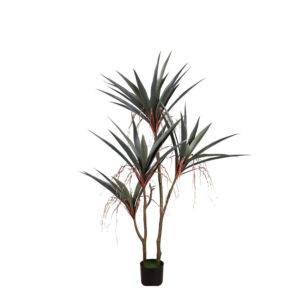 GLADIOLUS ΔΕΝΤΡΟ ΤΕΧΝΗΤΟ ΣΕ ΓΛΑΣΤΡΑ 140cm PVC ΠΡΑΣΙΝΟ ΜΑΥΡΟ ΤΣΙΜΕΝΤΟ 030843