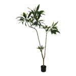 THIN IRON ΤΕΧΝΗΤΟ ΦΥΤΟ ΣΕ ΓΛΑΣΤΡΑ 180cm PVC ΠΡΑΣΙΝΟ ΜΑΥΡΟ ΤΣΙΜΕΝΤΟ 030845