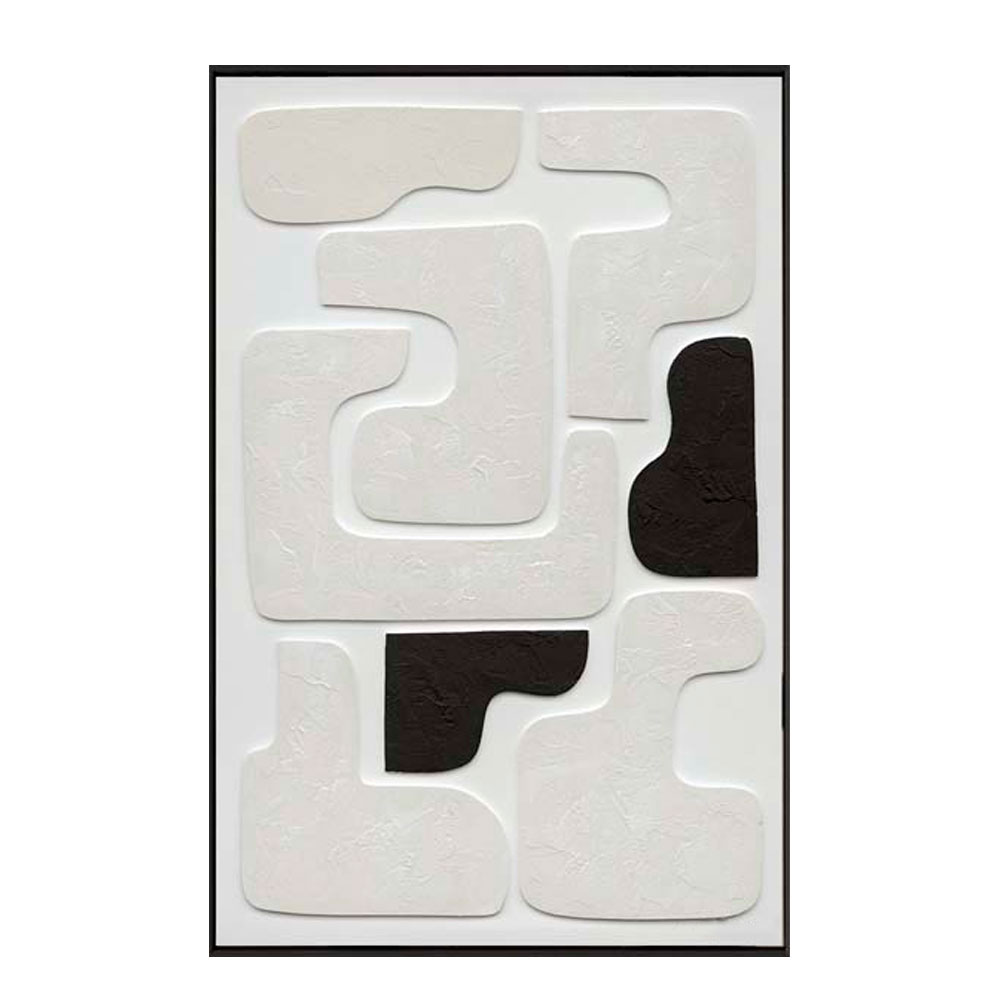 031403-7heey-first-_1 RENVO ΠΙΝΑΚΑΣ ΔΙΑΚΟΣΜΗΣΗΣ 80x120x5cm ΚΑΜΒΑΣ ΛΕΥΚΟ ΜΑΥΡΟ ΞΥΛΟ ΜΑΥΡΟ 031403 - Image 1