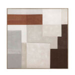 RAGNA SQUARE ΠΙΝΑΚΑΣ ΔΙΑΚΟΣΜΗΣΗΣ 100x100x5cm ΚΑΜΒΑΣ ΠΟΛΥΧΡΩΜΟ ΞΥΛΟ ΦΥΣΙΚΟ 031411