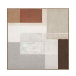 RAGNA SQUARE ΠΙΝΑΚΑΣ ΔΙΑΚΟΣΜΗΣΗΣ 100x100x5cm ΚΑΜΒΑΣ ΠΟΛΥΧΡΩΜΟ ΞΥΛΟ ΦΥΣΙΚΟ 031412