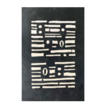 IMPRINT DARK ΠΙΝΑΚΑΣ ΔΙΑΚΟΣΜΗΣΗΣ 80x120x4cm ΚΑΜΒΑΣ ΜΑΥΡΟ ΛΕΥΚΟ MDF 031434