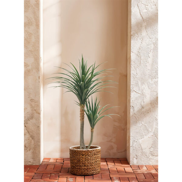 YUCCA ΔΕΝΤΡΟ ΤΕΧΝΗΤΟ ΣΕ ΓΛΑΣΤΡΑ 120cm PE ΠΡΑΣΙΝΟ 032222 - Image 2