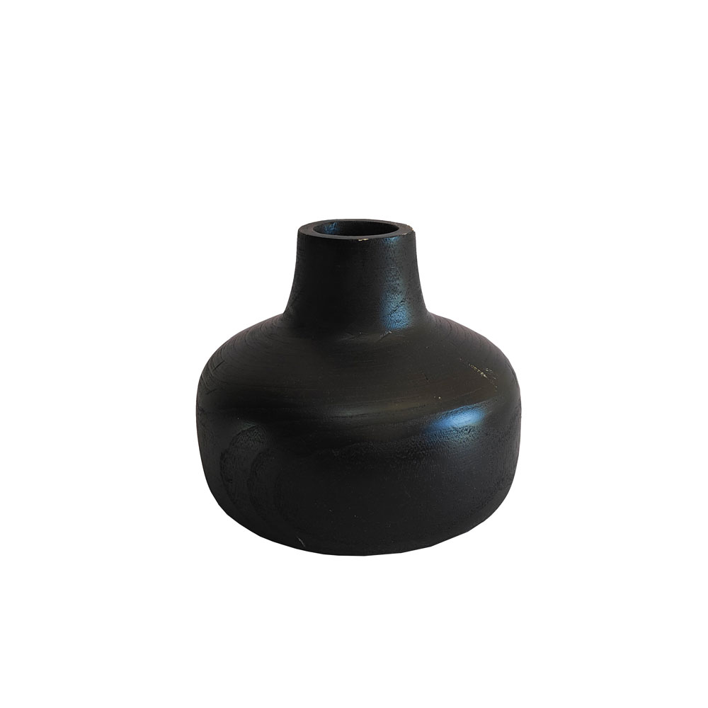 032273-XQK3h-first-_1 NUBIA ΒΑΖΟ 22x22x20cm ΞΥΛΟ ΜΑΥΡΟ 032273 - Image 1