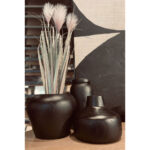 NUBIA ΒΑΖΟ 14x14x30cm ΞΥΛΟ ΜΑΥΡΟ 032274 - Image 3