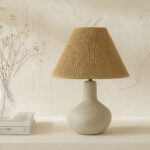 SCIANA ΦΩΤΙΣΤΙΚΟ ΕΠΙΤΡΑΠΕΖΙΟ 18x18x40cm ΚΕΡΑΜΙΚΟ ΛΕΥΚΟ ΣΧΟΙΝΙ ΦΥΣΙΚΟ 032360 - Image 2